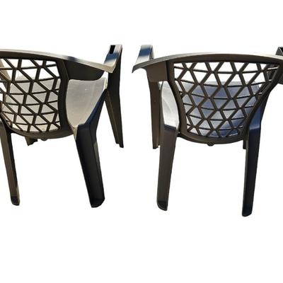 2 Adams Manufacturing RealComfort Stackable Tan Resin Frame Stationary Chair with Solid Seat