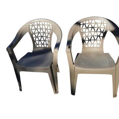 2 Adams Manufacturing RealComfort Stackable Tan Resin Frame Stationary Chair with Solid Seat