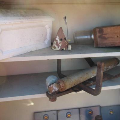 Metal Shelving Unit Including Contents