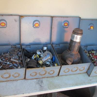 Metal Shelving Unit Including Contents