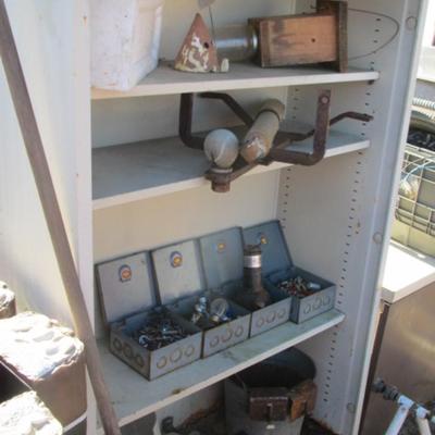 Metal Shelving Unit Including Contents