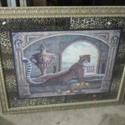 45 1/2" x 38 3/4" Ornate Royal Cheetah By Janet Kruskam