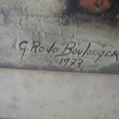 Framed 25 1/2" x 38 1/2" G Rodo Boulandger Gracieta La Maternite Touchstone Art