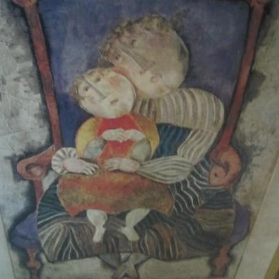 Framed 25 1/2" x 38 1/2" G Rodo Boulandger Gracieta La Maternite Touchstone Art
