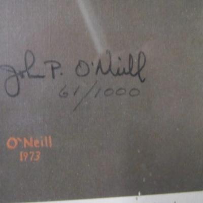 Bird Painting & John O'Neill Blue Jays and Cow Oak Song Birds Signed & Number &
