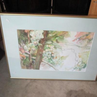 Framed Hilda Payne Watercolor Painting 30" x 23 1/2"
