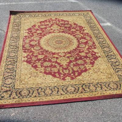 Approx 84 1/2" x 62 3/4" Rainbow Rug