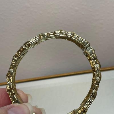 Heidi Daus hinged Art Deco bangle bracelet