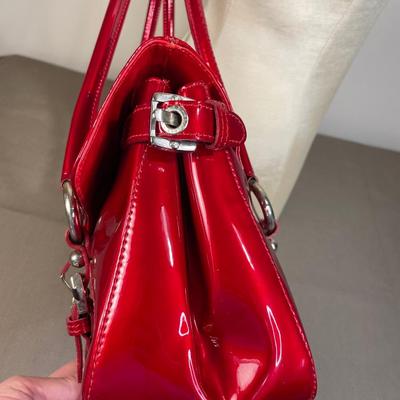 Stuart Weitzman patent leather handbag