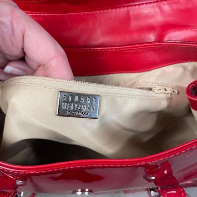 Stuart Weitzman patent leather handbag
