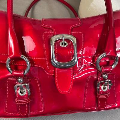 Stuart Weitzman patent leather handbag