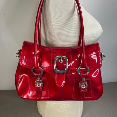 Stuart Weitzman patent leather handbag