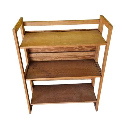 3 Wood Stacking Shelving Units