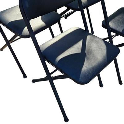 4 Black Cosco Padded Chairs