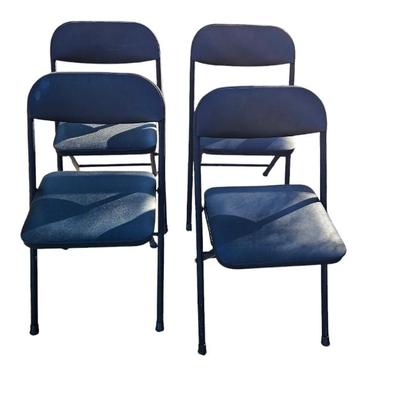 4 Black Cosco Padded Chairs