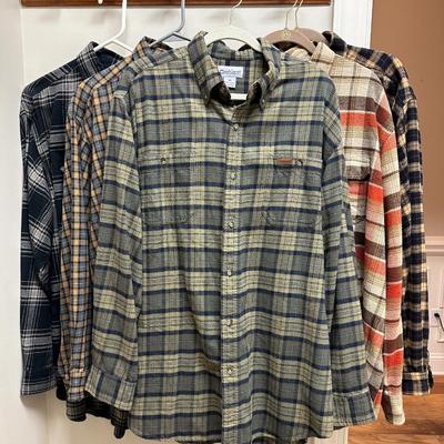 Lot of 5 Flannel Shirts including Carhartt & Timberland