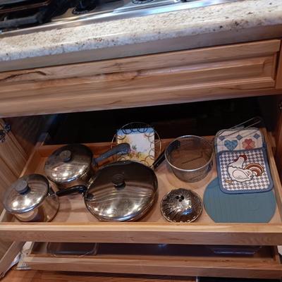 REVERE COOKWARE, POT HOLDERS AND MORE