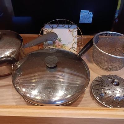 REVERE COOKWARE, POT HOLDERS AND MORE