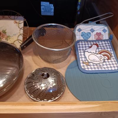 REVERE COOKWARE, POT HOLDERS AND MORE