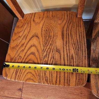4 Vintage Solid Wood Children Chairs