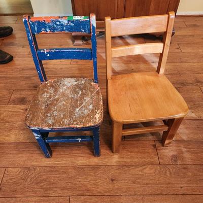 2 Vintage Children Chairs