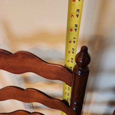 3 Vintage Ladder Back Rush Seats Chairs