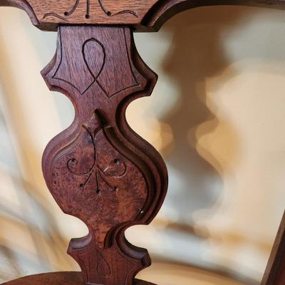2 Antique Accent Cane Seat Chairs