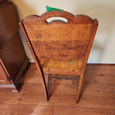 Vintage Solid Wood Accent Chair