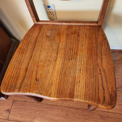 Vintage Solid Wood Accent Chair