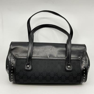 364 GUCCI GG Canvas Monogram Bamboo Bullet Satchel