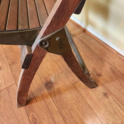 2 Vintage Wood Folding Chairs