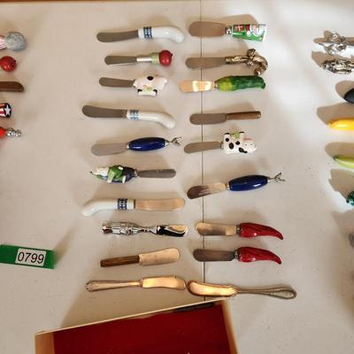 Large collection of Condiment Spreaders Cheese Jelly Butter Knife Knives
