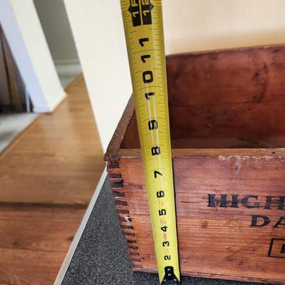 National Powder Co. High Explosives Wooden Crate Box Dovetail