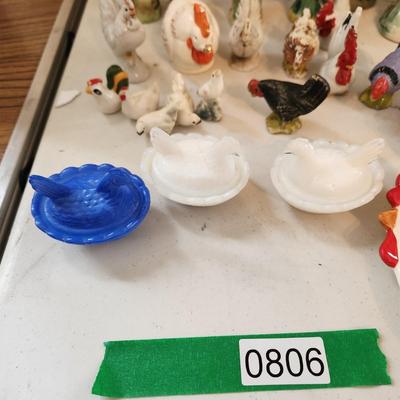 Collection of Chickens Shakers, Dishes, Figurines