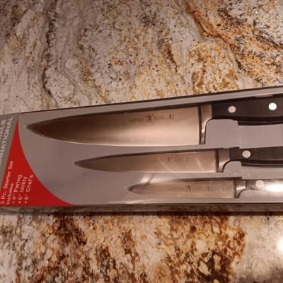 NEW 3 PC SET OF J.A. HENCKELS CUTLERY