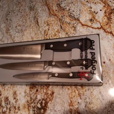 NEW 3 PC SET OF J.A. HENCKELS CUTLERY