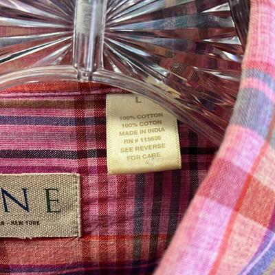 367 MINE Plaid Multi-color Button-up Flannel Shirt