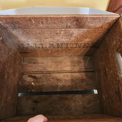 P. Ballantine's & Sons Beer Newark N.J. Wood Wooden Crate Box