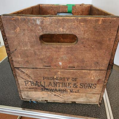 P. Ballantine's & Sons Beer Newark N.J. Wood Wooden Crate Box