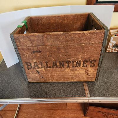 P. Ballantine's & Sons Beer Newark N.J. Wood Wooden Crate Box