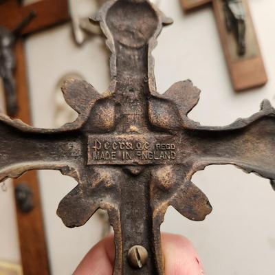 Lot of Religious Items Crosses Statues Rosary
