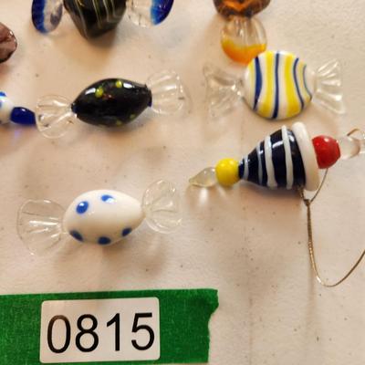Lot of Vintage Colorful Art Glass Wrapped Candy