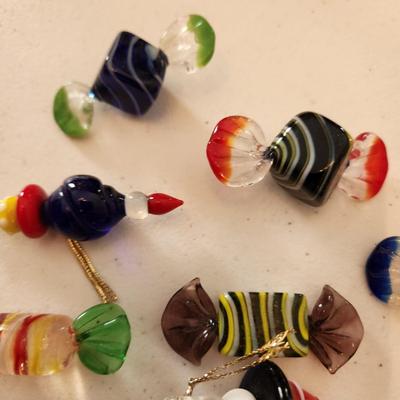 Lot of Vintage Colorful Art Glass Wrapped Candy
