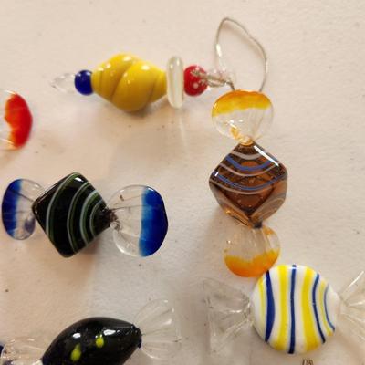Lot of Vintage Colorful Art Glass Wrapped Candy