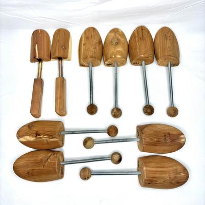 Vintage Lot of 5 Pairs of Wooden Shoe Tree Shapers