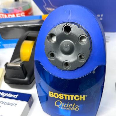 Office Supply Lot Including Electric Pencil Sharpener and Huge Box of Sharpened Pencils