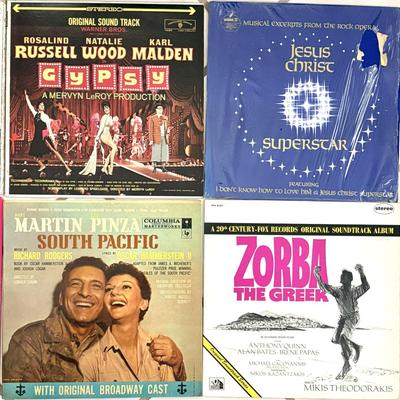 Lot of 27 Vintage Miscellaneous Records - Bedknobs and Broomsticks, Elvis, Judy Garland, Mary Poppins, and More!