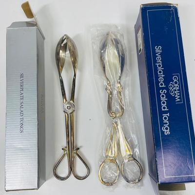 Lot of 2 Silver-plated Tongs in NEW condition w/box - GORHAM & ROYAL LIMITED