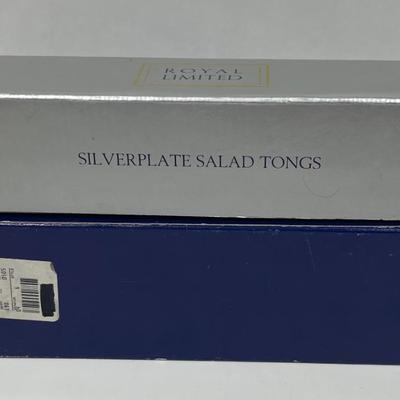 Lot of 2 Silver-plated Tongs in NEW condition w/box - GORHAM & ROYAL LIMITED