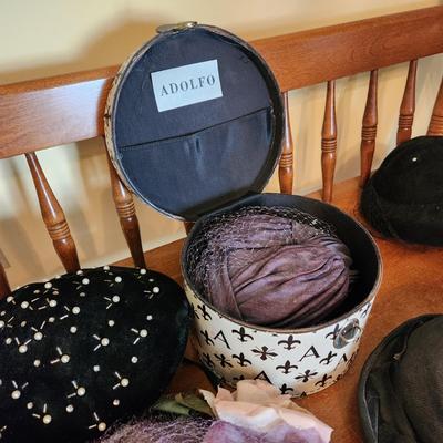 Vintage Hat Collection with Hat Boxes